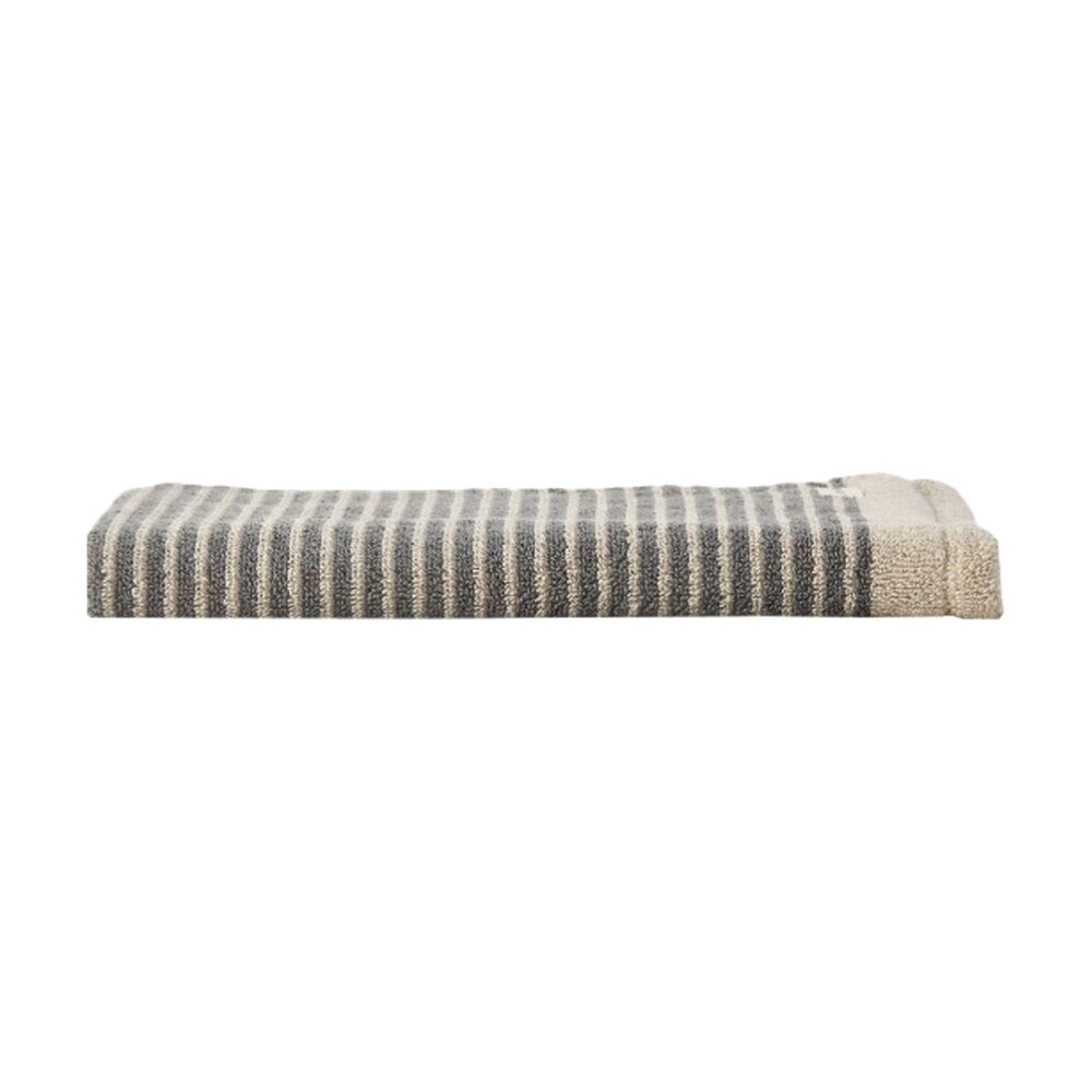 Linen House 630GSM Inverloch Shadow Charcoal Cotton Bathroom Hand Towel 40x60cm