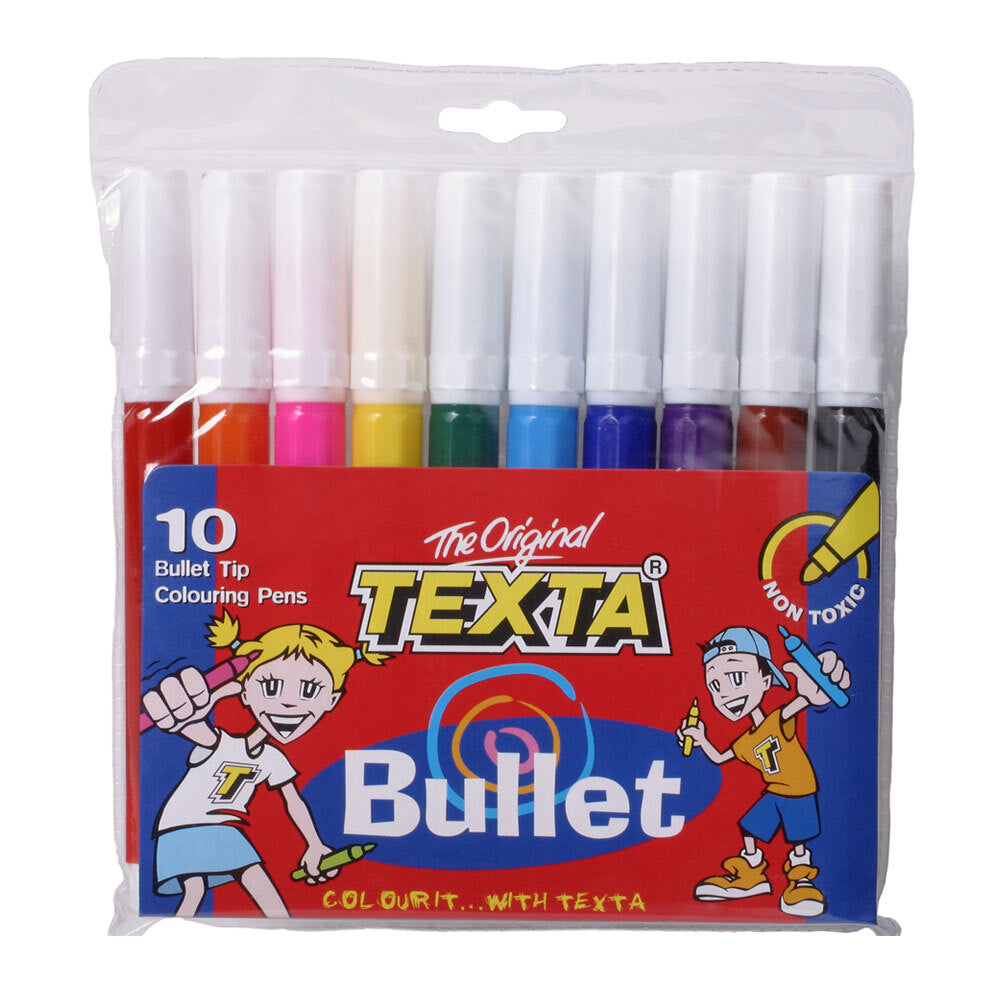 2x 10pc Texta Bullet Tip Colouring Pens