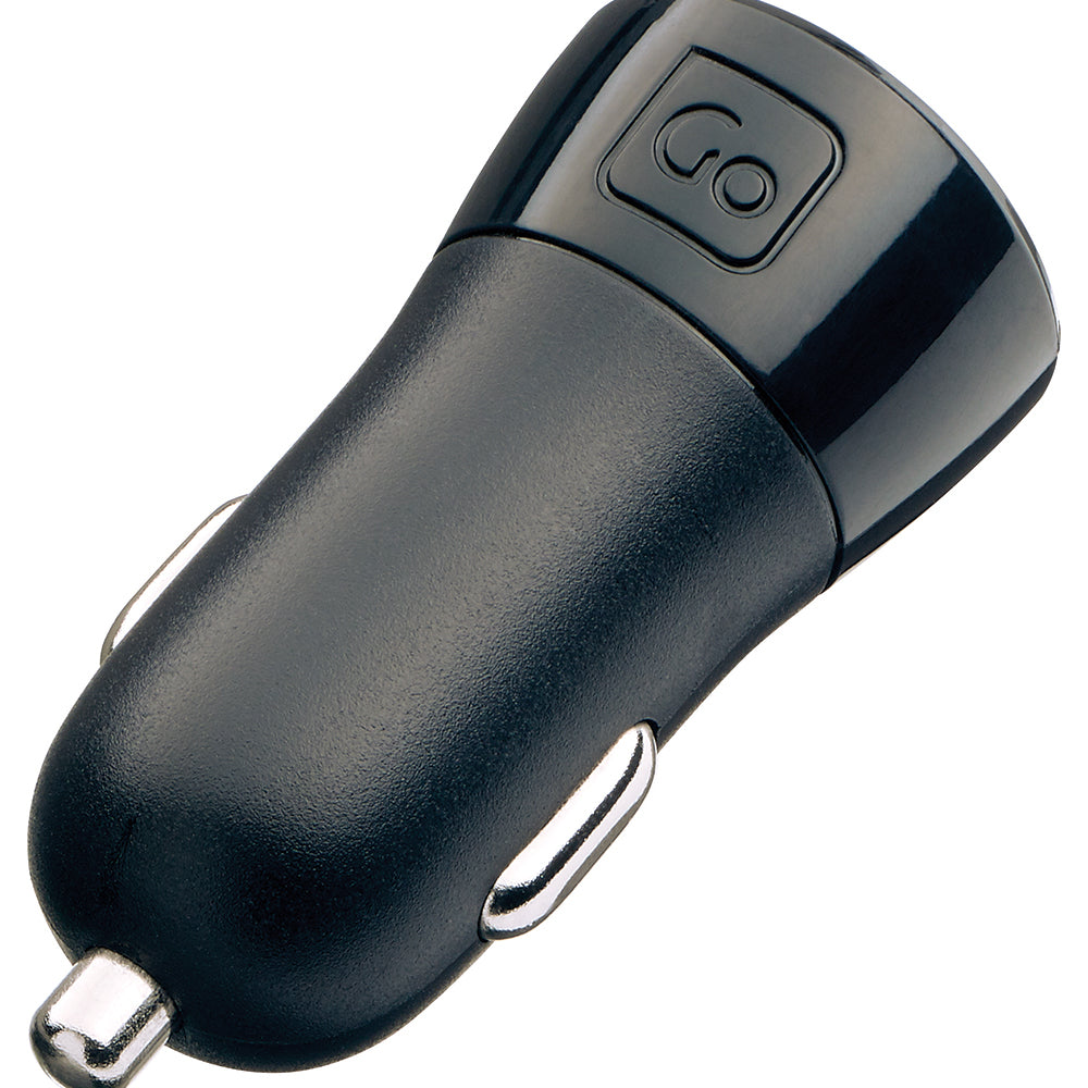 2PK Go Travel USB Double Car Charger - Black