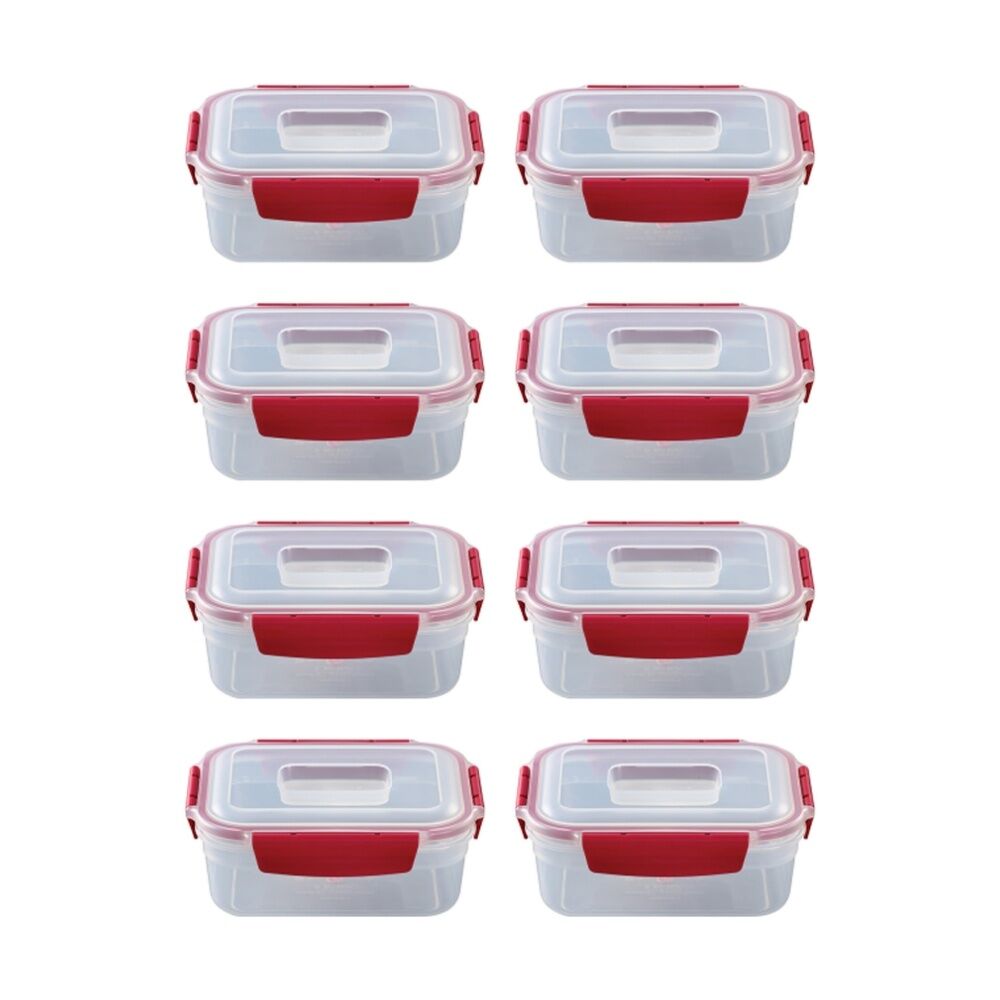 2x 4pc Joseph Joseph Nest Lock Rectangle Airtight Food Storage Container Set 1L