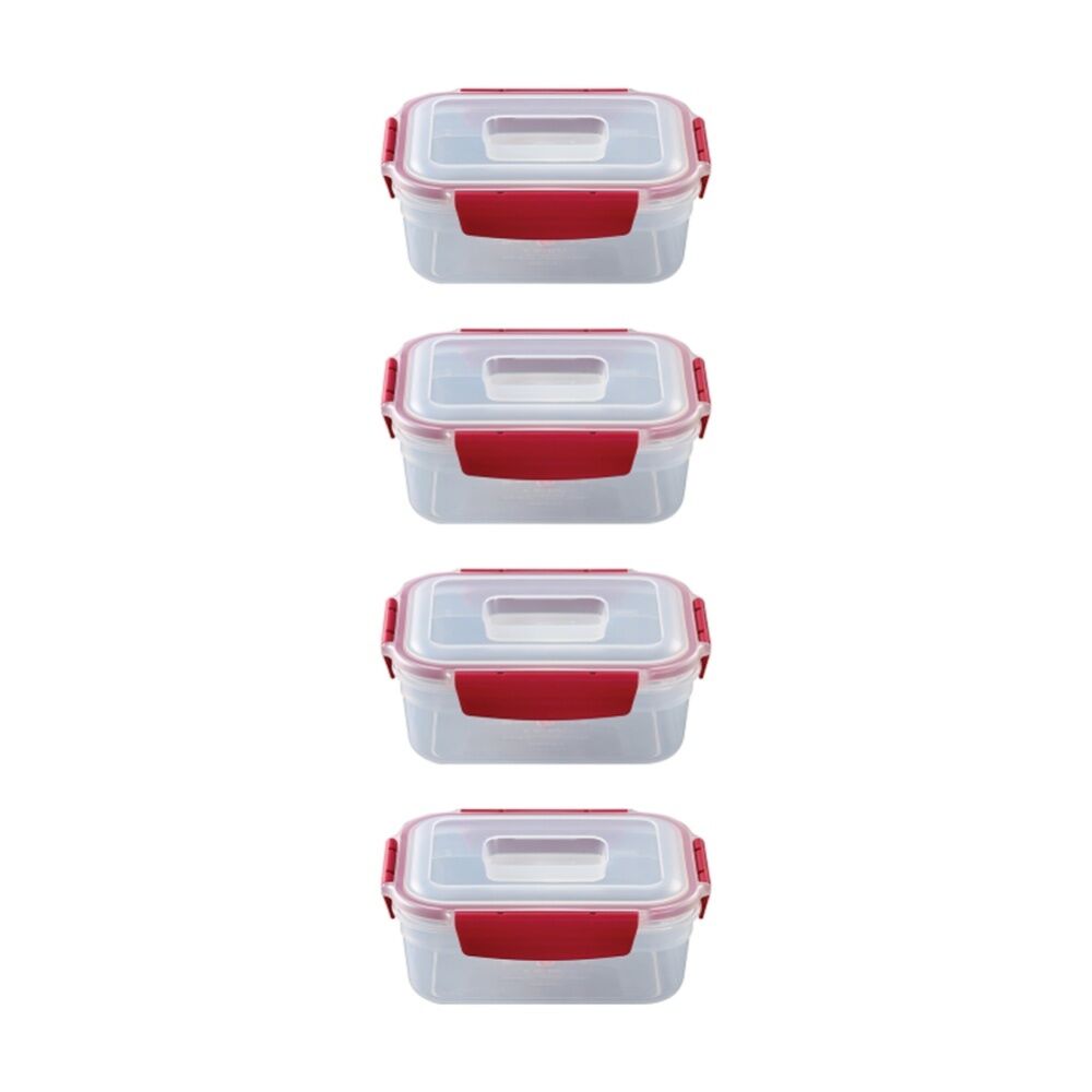 2x 4pc Joseph Joseph Nest Lock Rectangle Airtight Food Storage Container Set 1L