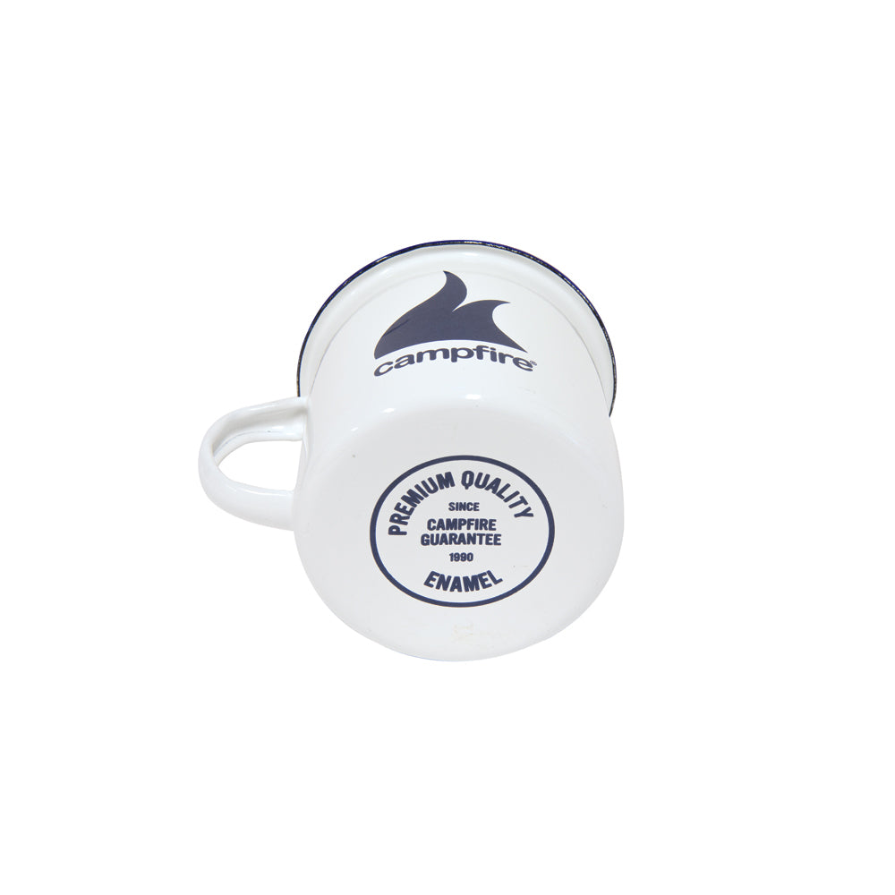 6PK Campfire 8cm/350ml Enamel Mug Camping Tableware - White