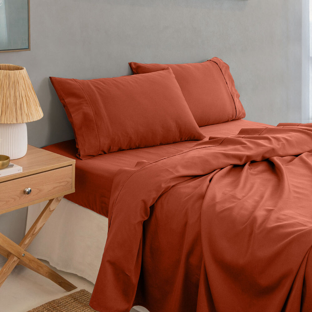 Royal Comfort Balmain Sheet Set 1000TC Bamboo Cotton Cinnamon