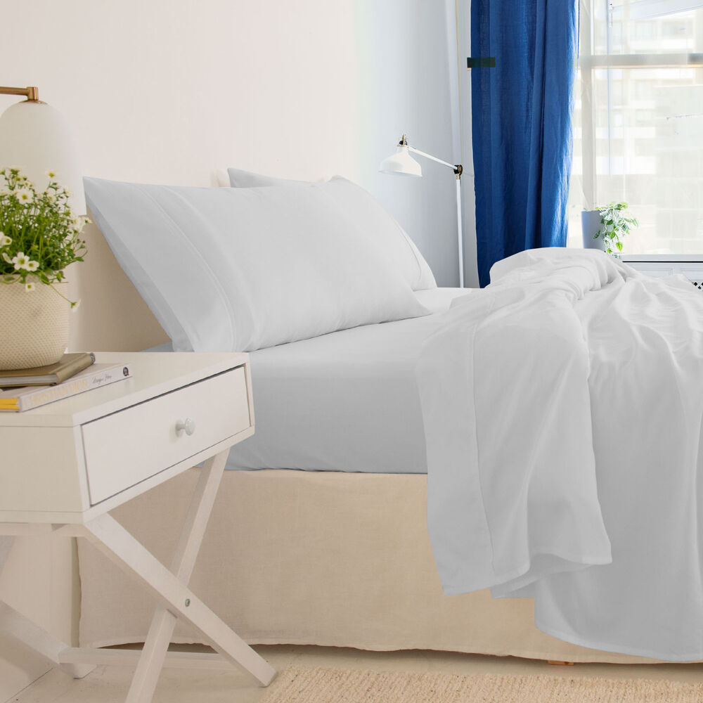 Royal Comfort Balmain Sheet Set 1000TC Bamboo Cotton Cool Grey