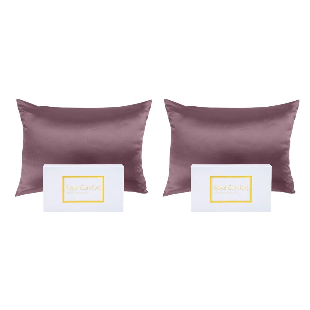 2PK Royal Comfort Pure Silk Pillowcase Single Pack 51x76cm - Sage