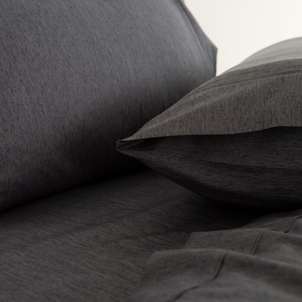 Royal Comfort Sheet Set/2x Pillowcases Bamboo Cooling 3000TC Charcoal