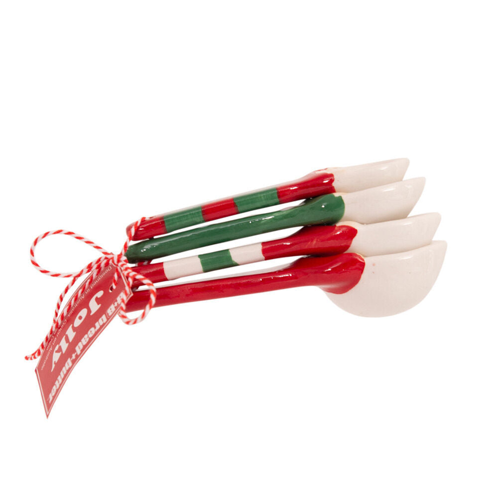 2x 4pc Bread and Butter Gnome Measuring Spoon - Green/Red/White