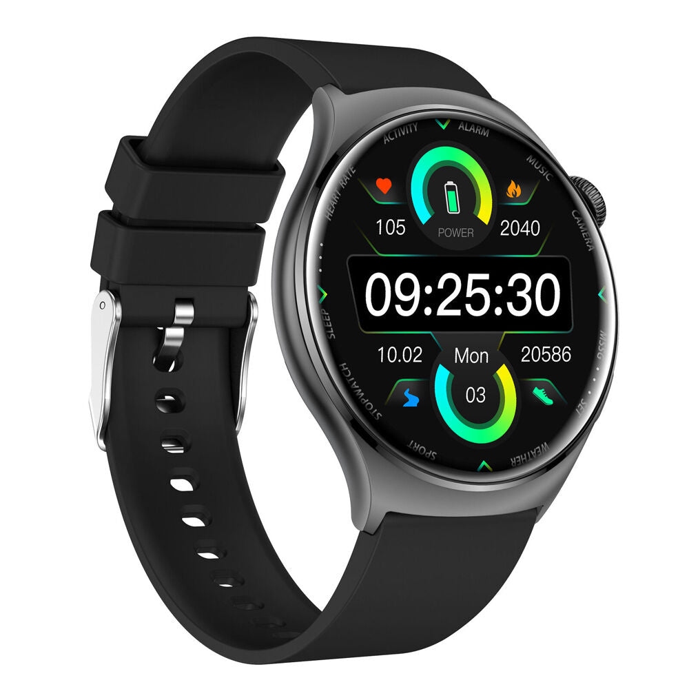 Fitsmart Fusion Android/IOS Bluetooth Smartwatch 3.7cm - Black