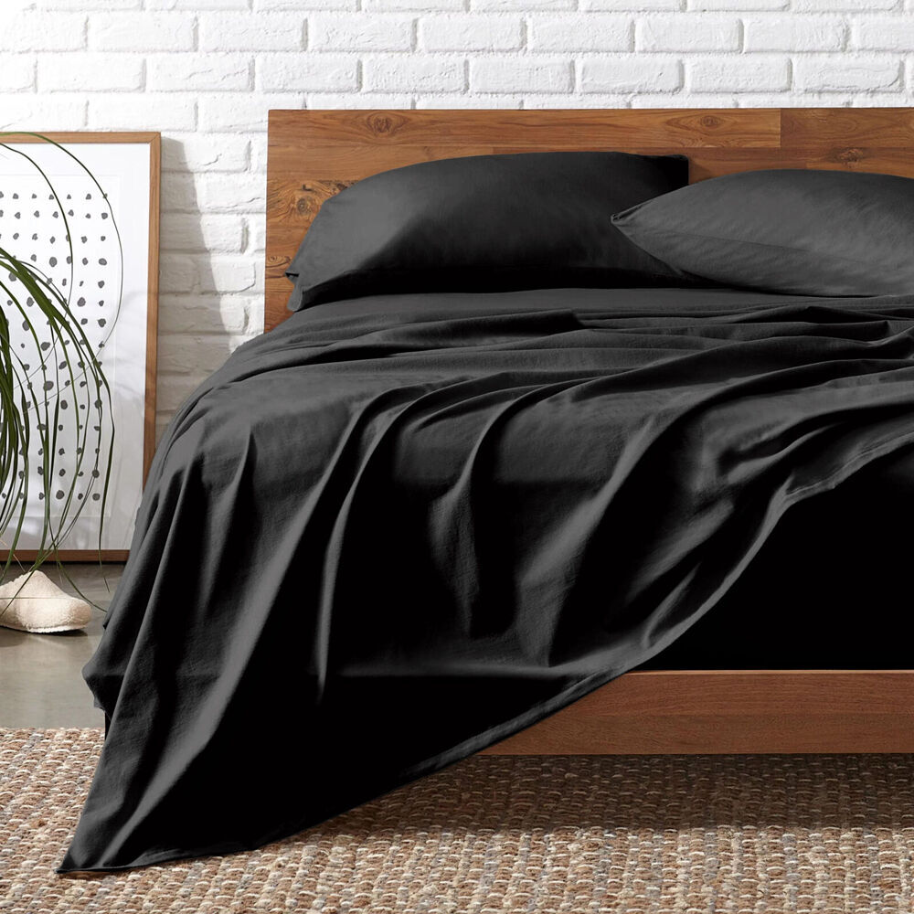 4pc Royal Comfort Signature Bamboo Cotton Bed Sheet Set Charcoal