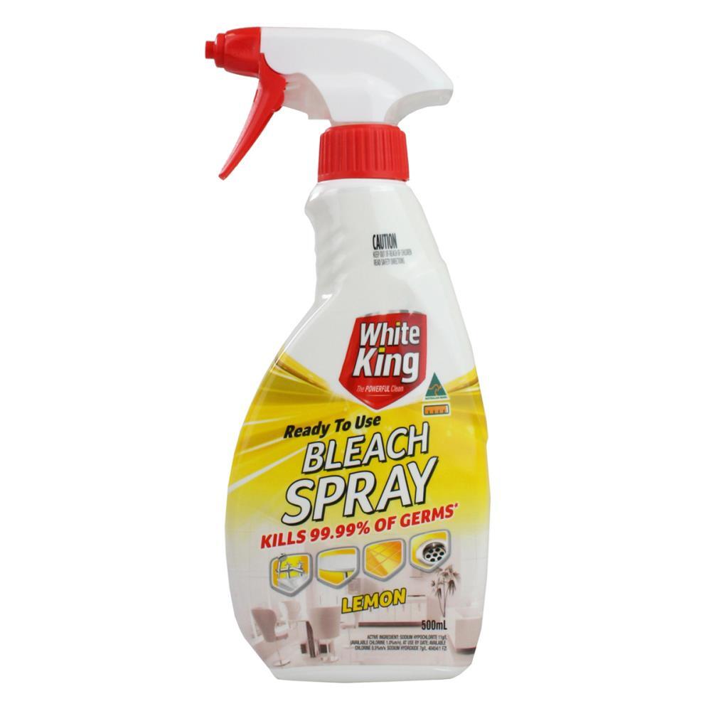 6PK White King All Purpose Bleach Spray Cleaner 500ml - Lemon