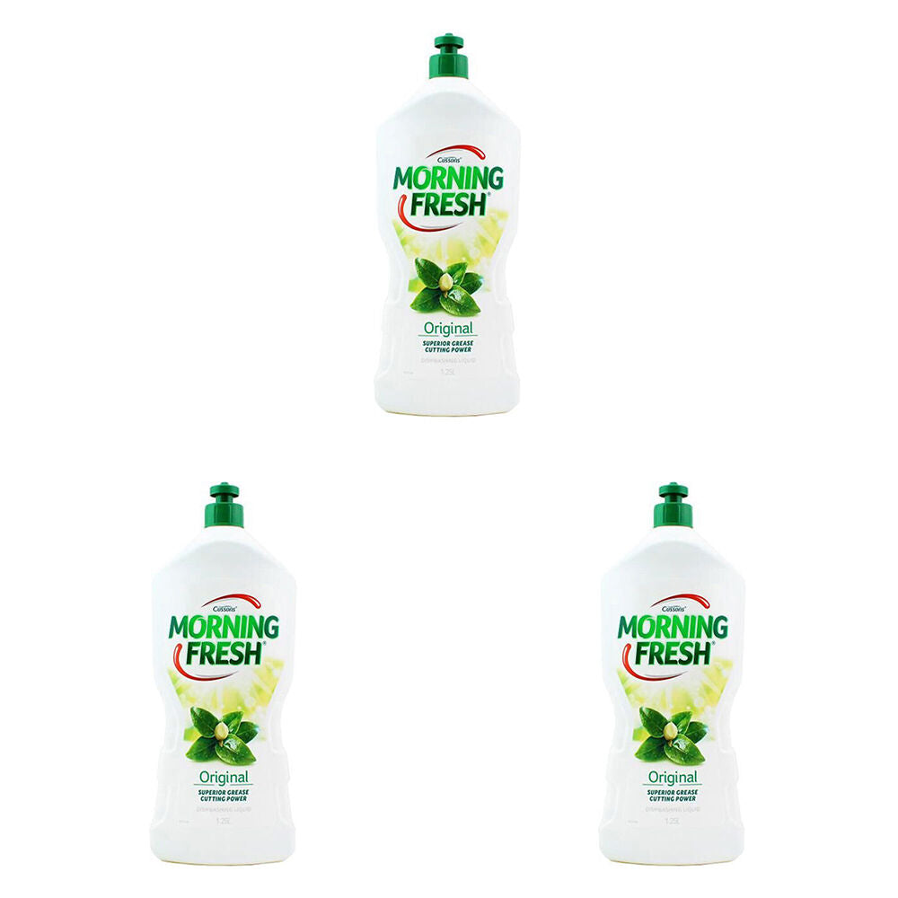 3PK Morning Fresh Dishwashing Liquid 1.25L Original - Clear