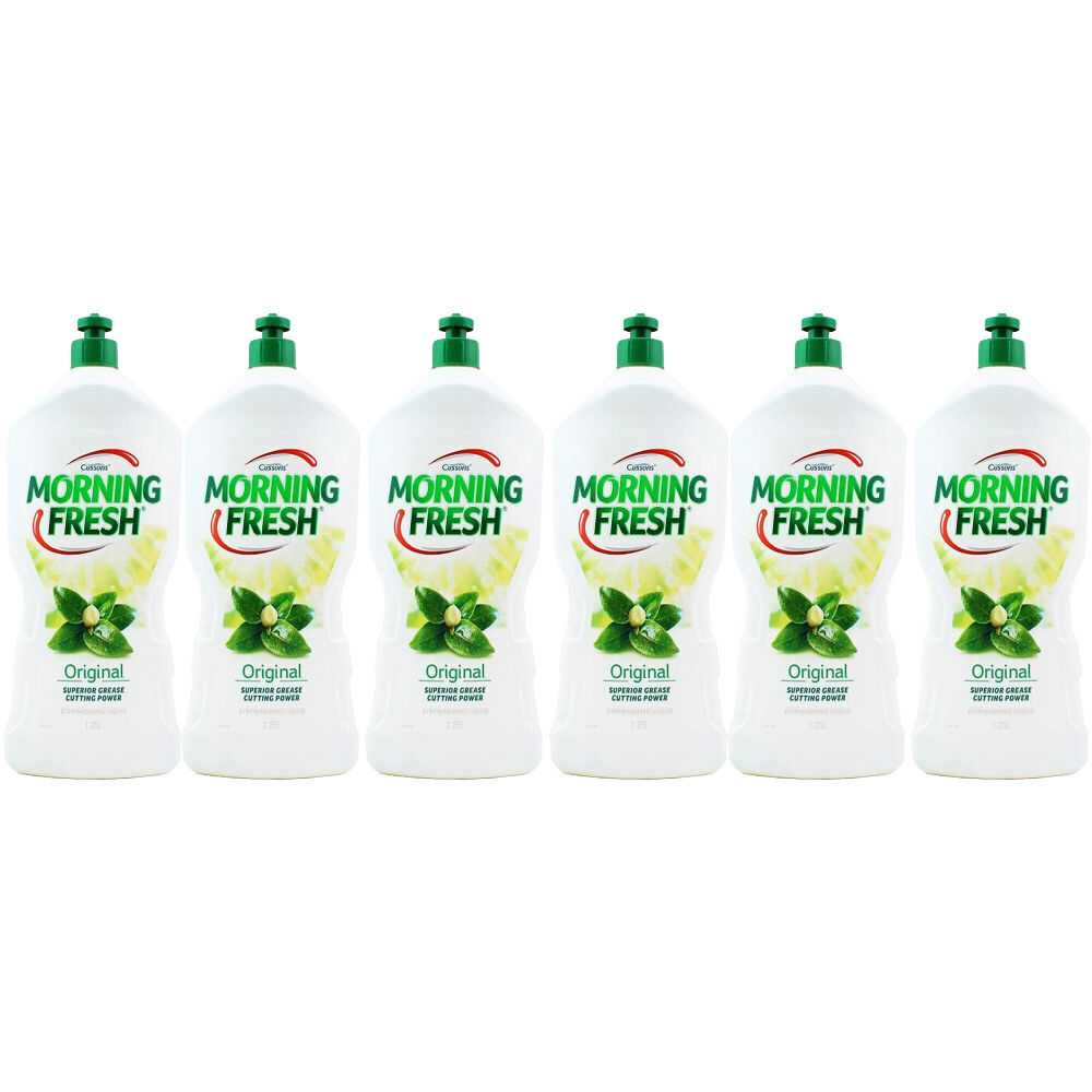 6PK Morning Fresh Dishwashing Liquid 1.25L Original - Clear