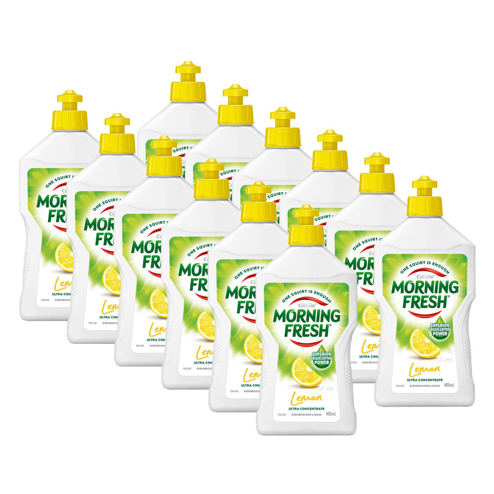12PK Morning Fresh Dishwashing Liquid 400ml Lemon - Clear