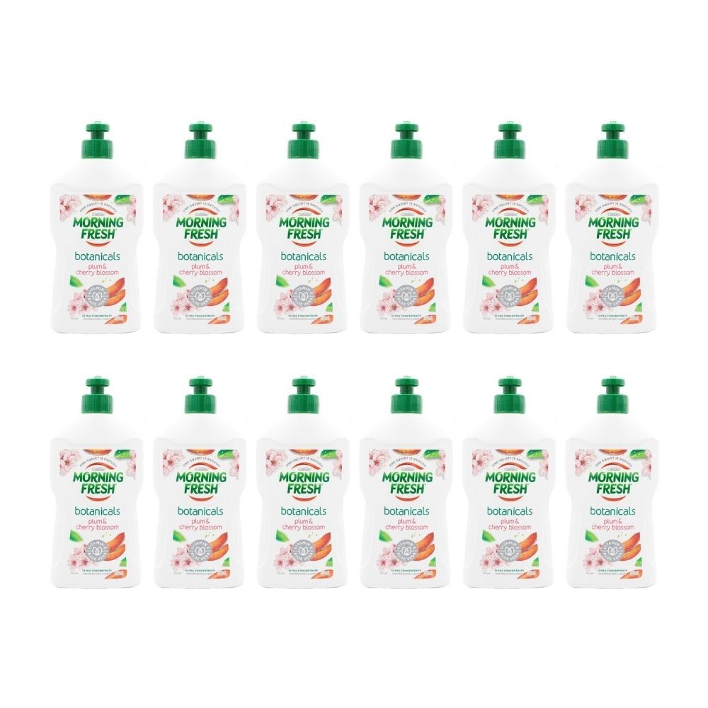 12PK Morning Fresh Dishwashing Liquid Botanicals Plum & Cherry Blossom 350ml