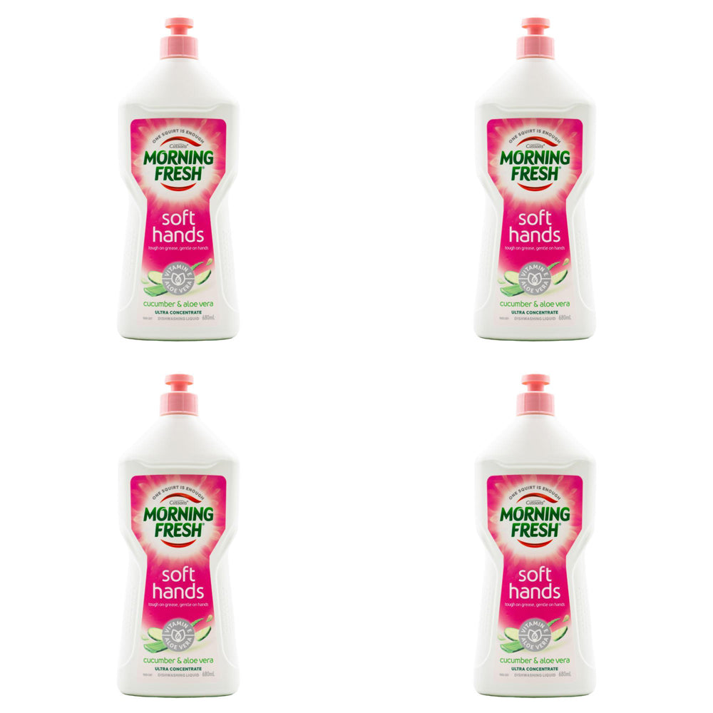 4PK Morning Fresh Concentrated Dishwashing Liquid 680ml Cucumber & Aloe Vera