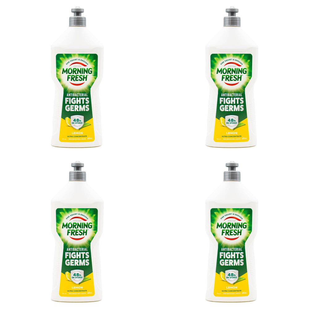 4PK Morning Fresh Concentrated Dishwashing Liquid Antibacterial 680ml Lemon