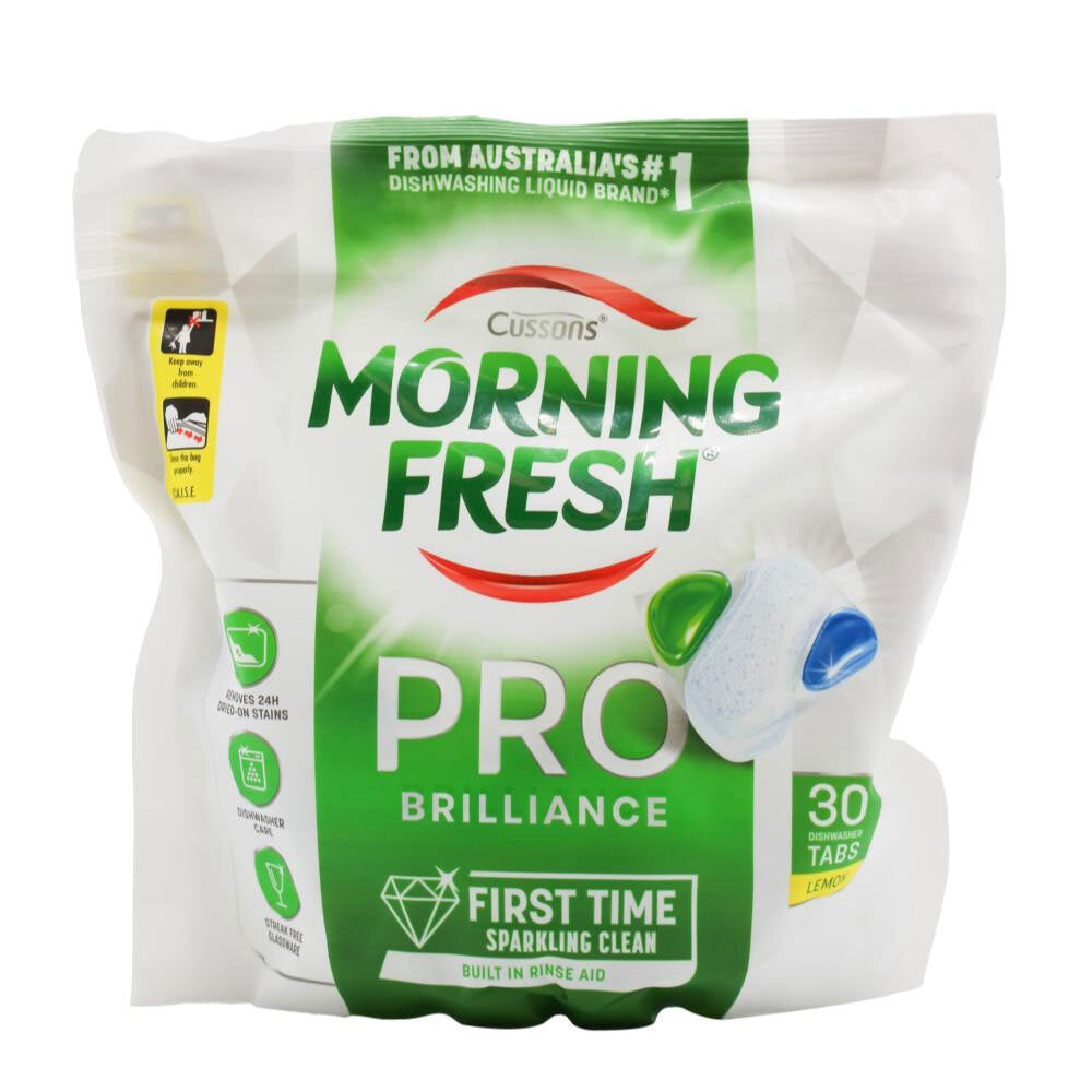 3x 30pc Morning Fresh Pro Brilliance Dishwasher Tablets Lemon