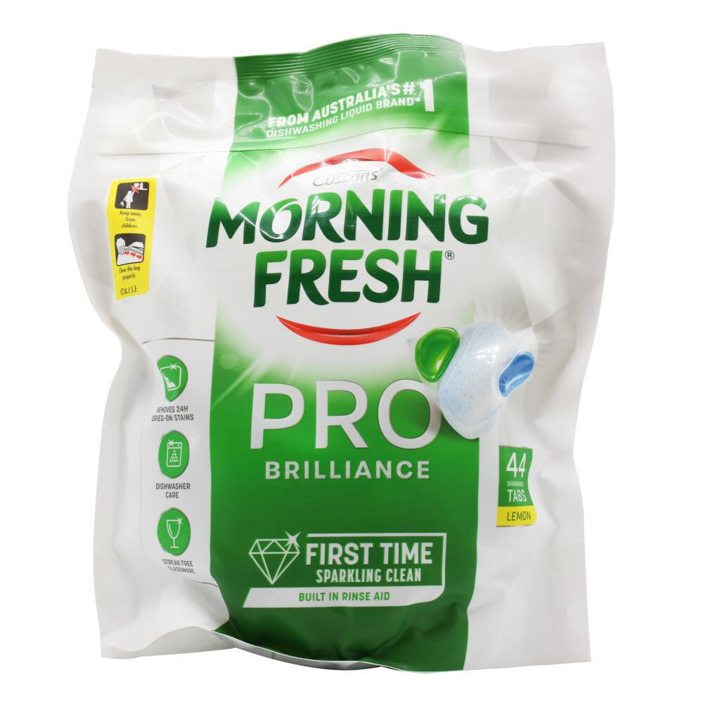3x 44pc Morning Fresh Pro Brilliance Dishwasher Tablets Lemon
