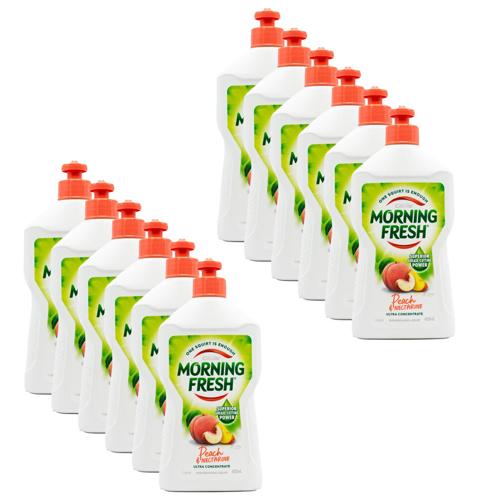 12PK Morning Fresh Dishwashing Liquid 400ml - Peach & Nectarine