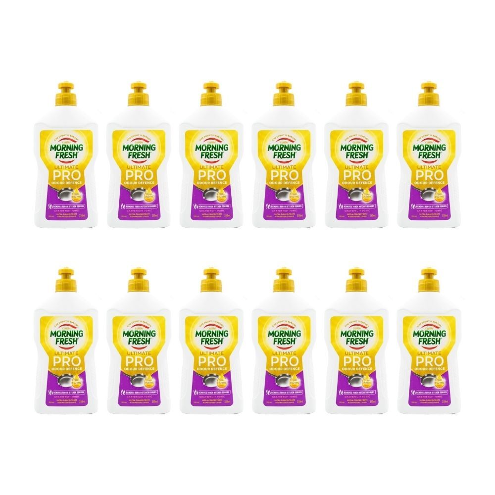 12PK Morning Fresh Dishwashing Liquid Odour Defence Grapefruit Tonic 350ml