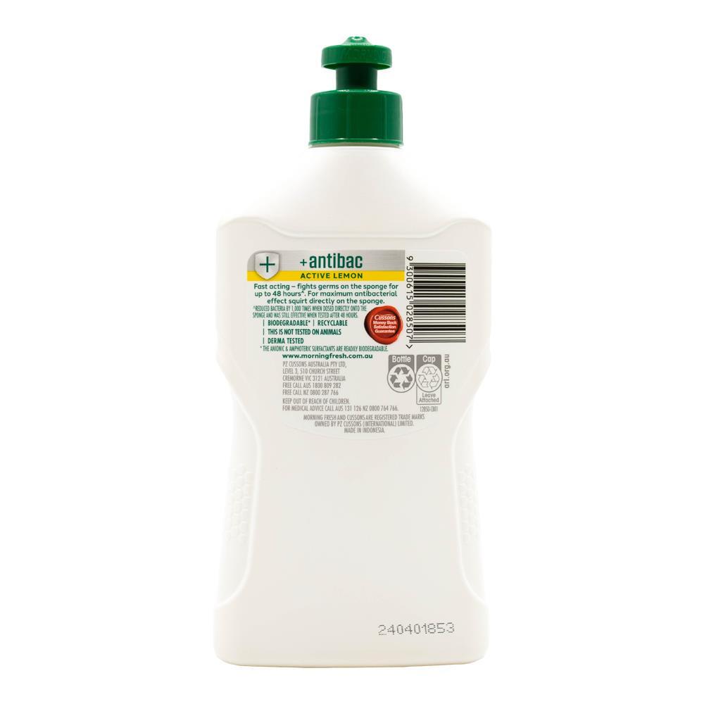 12PK Morning Fresh Dishwashing Liquid Antibac Active Lemon 350ml