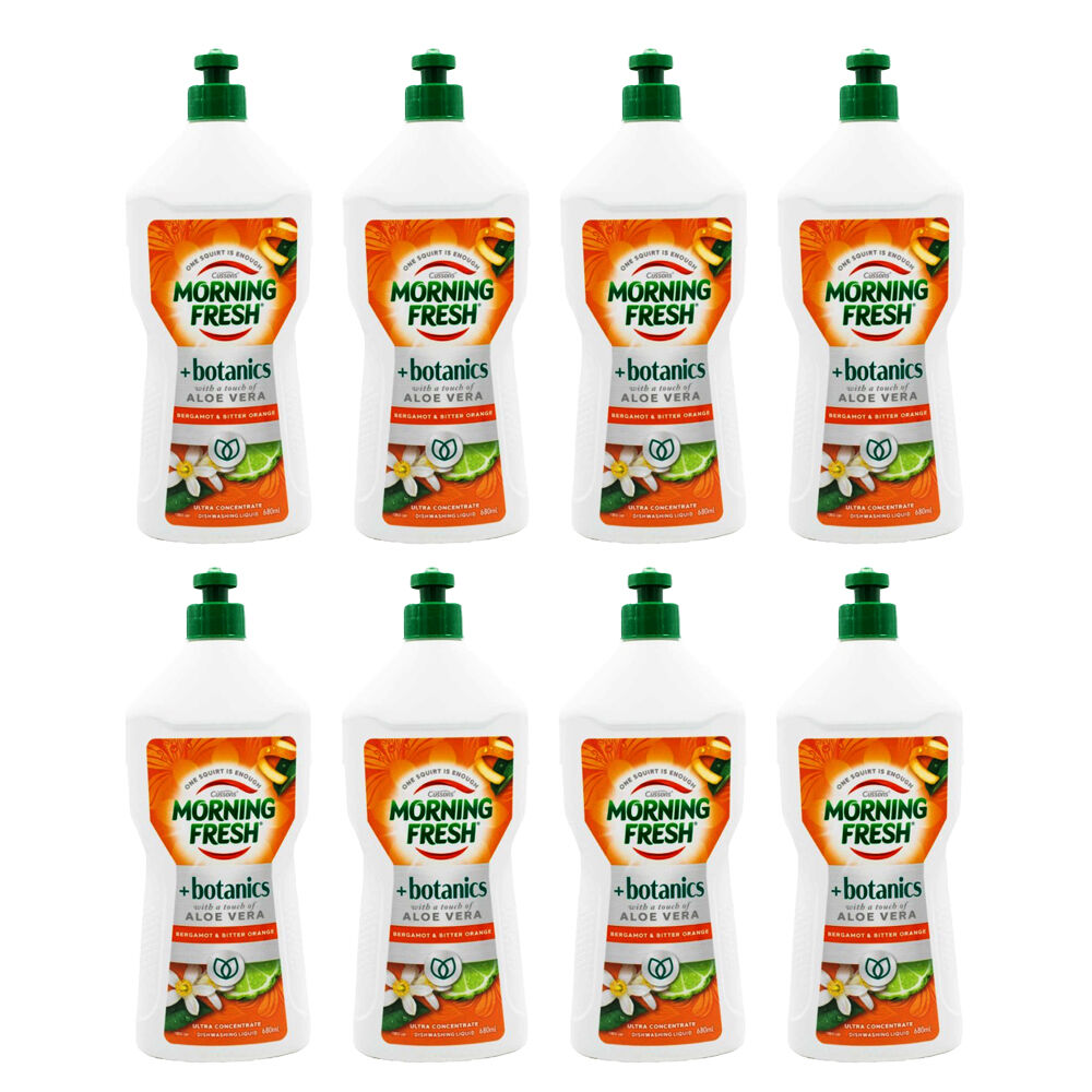 8PK Morning Fresh Botanics Dishwashing Liquid 680ml Bergamont & Bitter Orange
