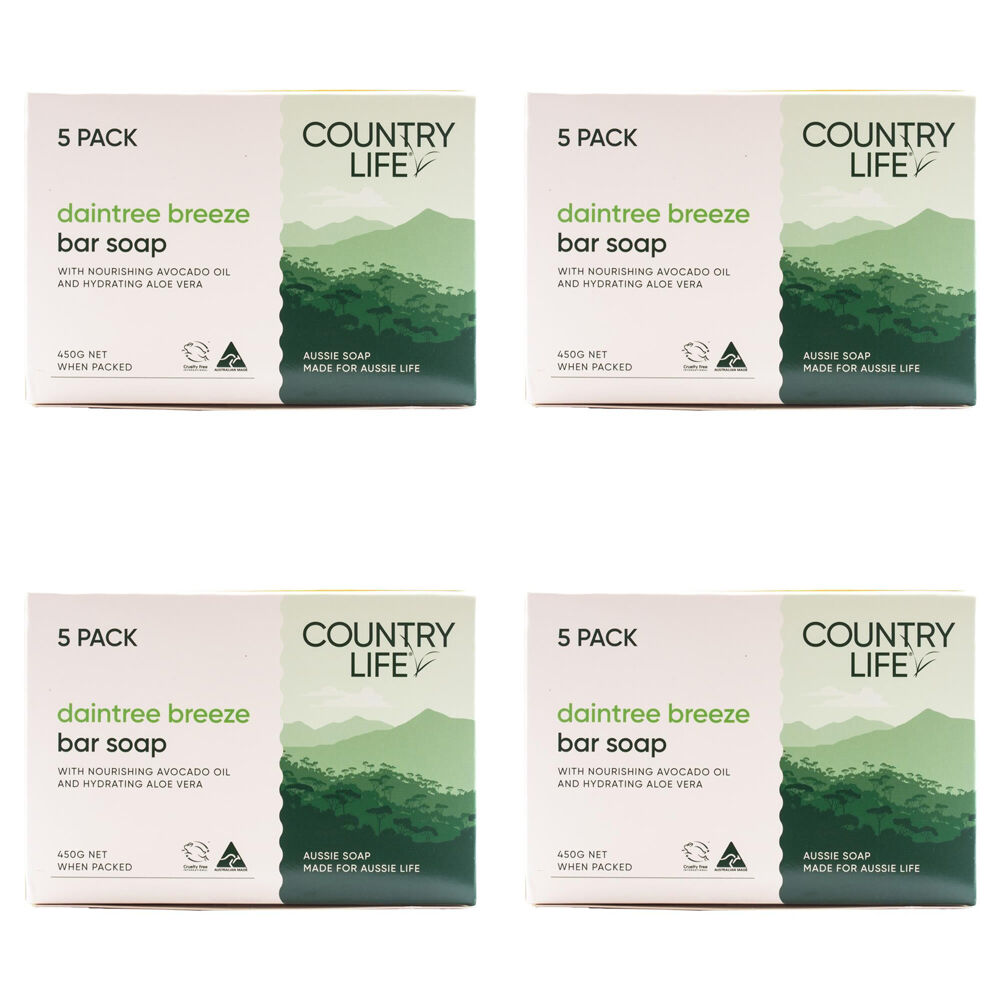 20pc Country Life 90g Soap Bar Skin Cleanser Daintree Breeze