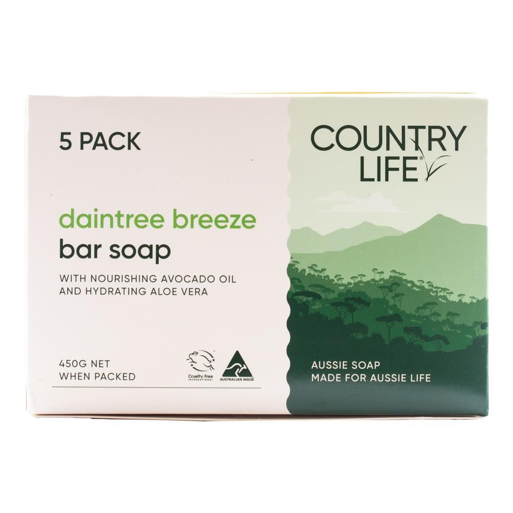 40pc Country Life 90g Soap Bar Skin Cleanser Daintree Breeze