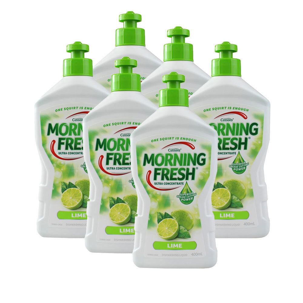 6x Morning Fresh 400ml Dishwashing Liquid Lime