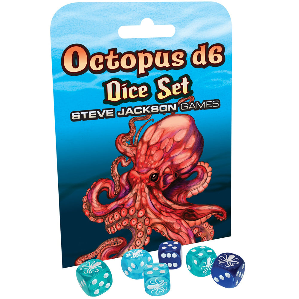 2x 6pc Steve Jackson Games Octopus D6 Dice Set Game Accessory 16mm 14y+
