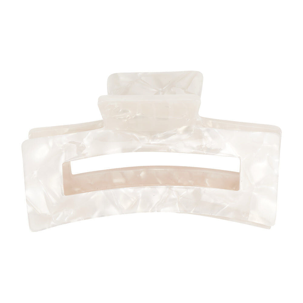 2PK Annabel Trends Women's Tamed Hair Claw Clip Accessory 8.5 cm Pearl