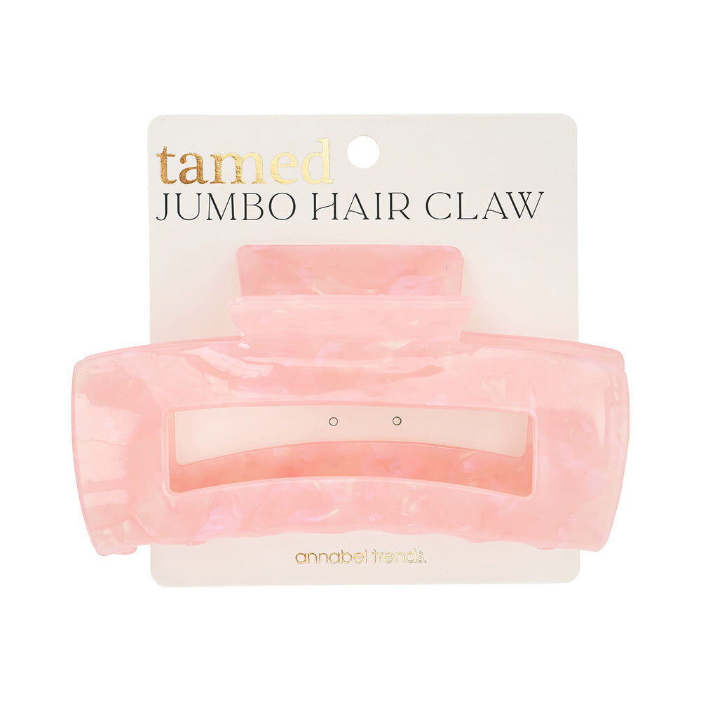2PK Annabel Trends Tamed Hair Claw Jumbo Women's Accessory 12cm - Pink