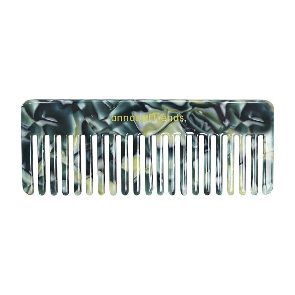 2PK Annabel Trends Tamed Hair Comb Rectangle 15cm - Malachite