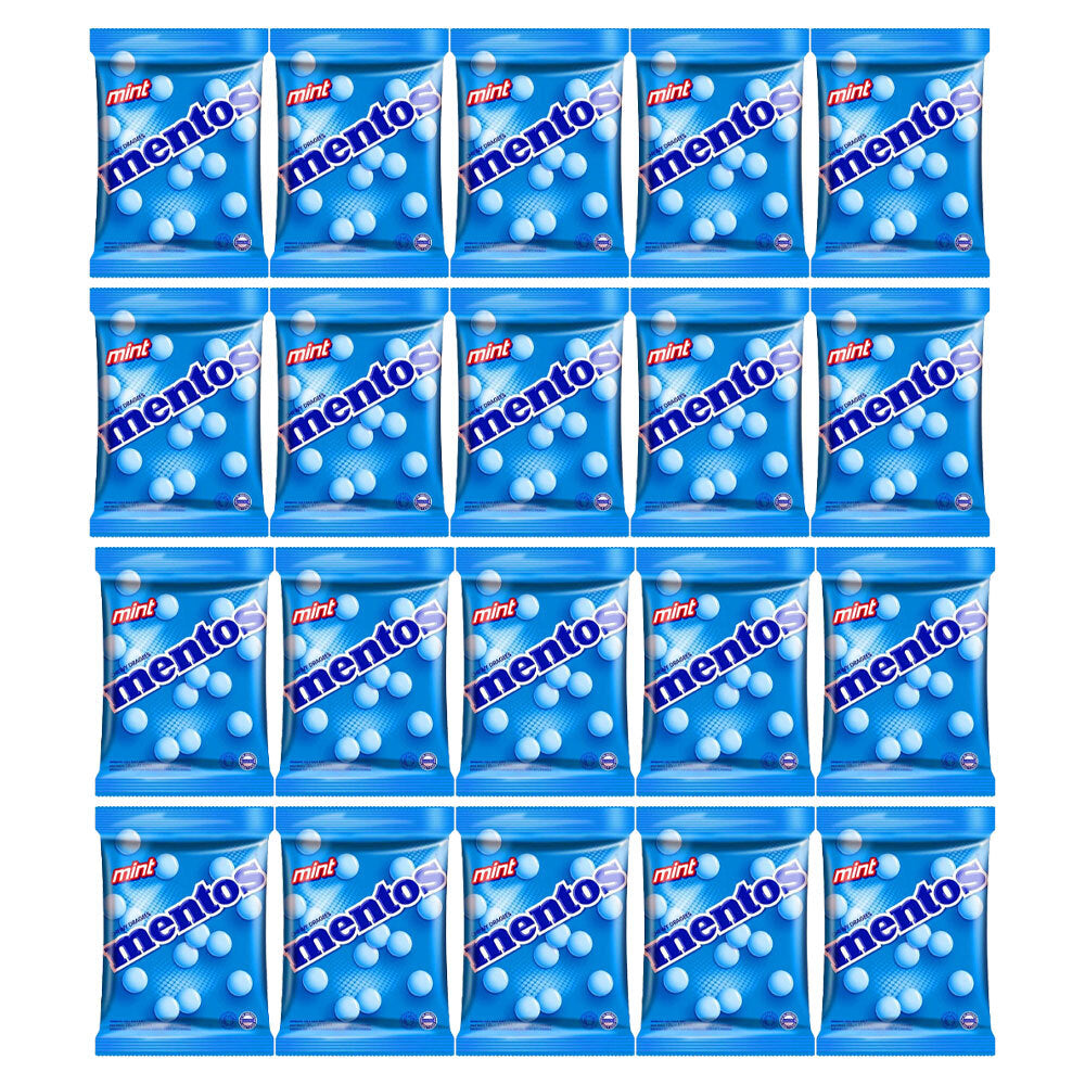 20PK Mentos Mint Flavor Classic Chewy Dragees Candy 135g Bag