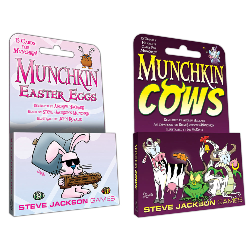 Steve Jackson Games Munchkin Cows And Munchkin Easter Eggs Card Game Set