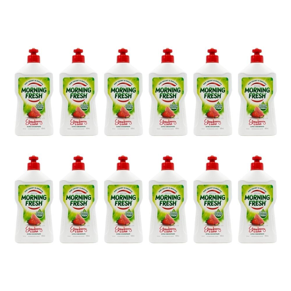 12PK Morning Fresh Dishwashing Liquid Ultra Concentrate Strawberry & Guava 400ml