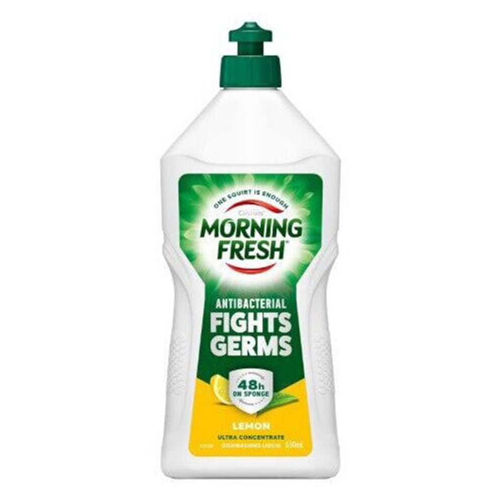 8PK Morning Fresh Dishwashing Liquid Ultra Concentrate Fights Germs Lemon 650ml