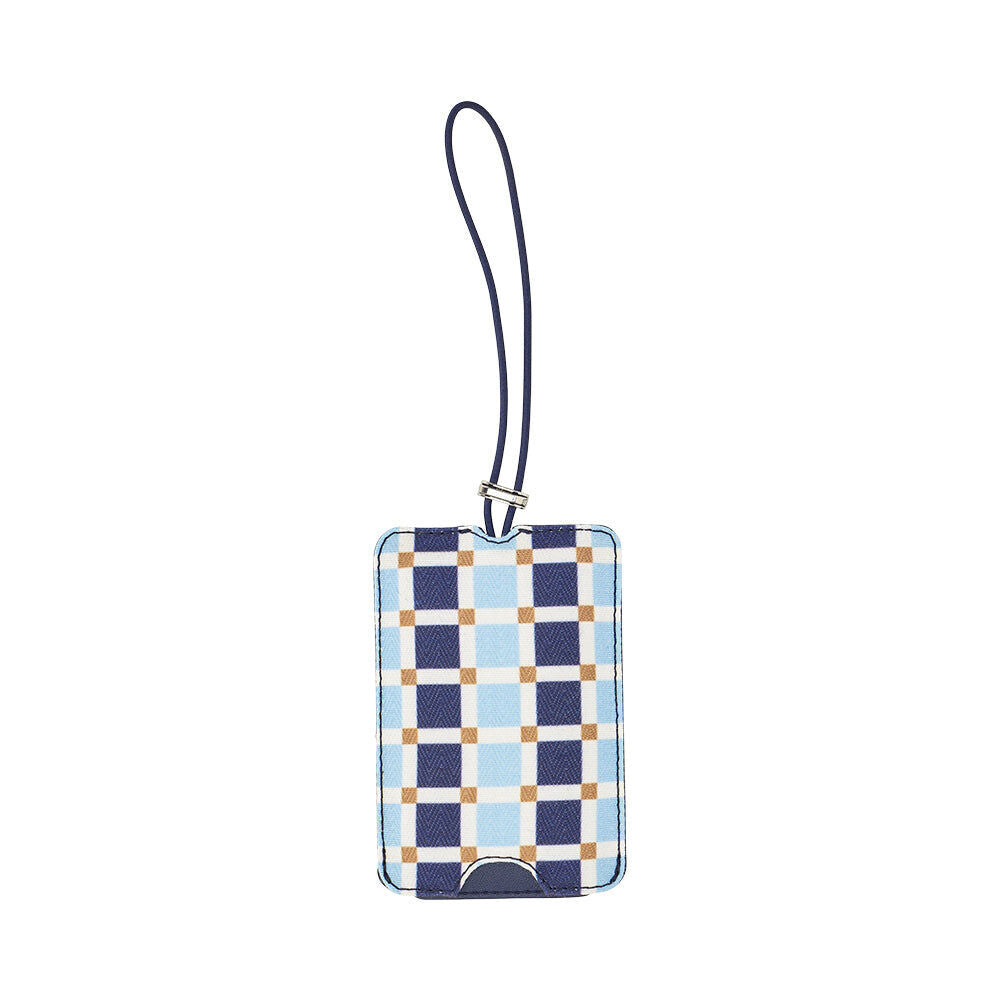 2PK Annabel Trends Check Luggage Tag Suitcase Identifier 11cm