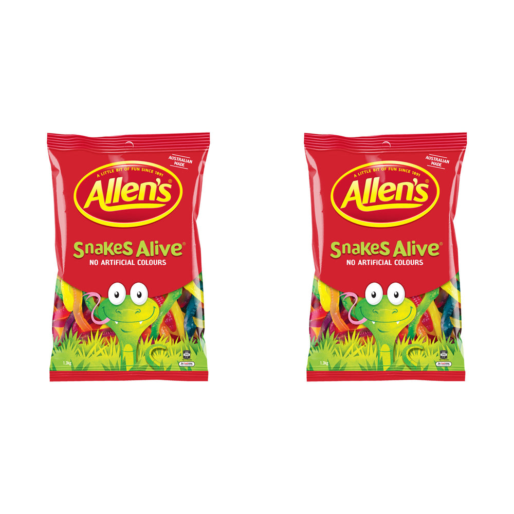 2PK Allen's 1.3kg Snakes Alive Lolly Bag