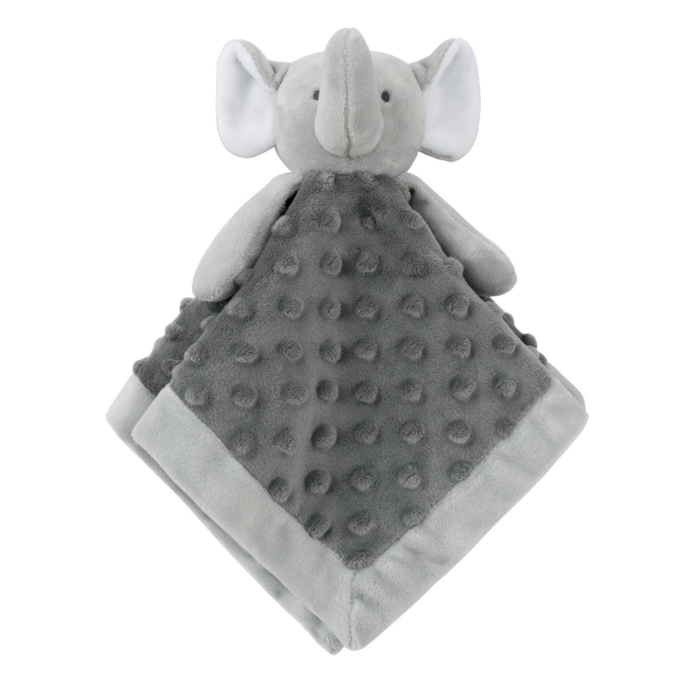 2PK The Peanutshell Grey Elephant Security Blanket Baby Nursery Decor