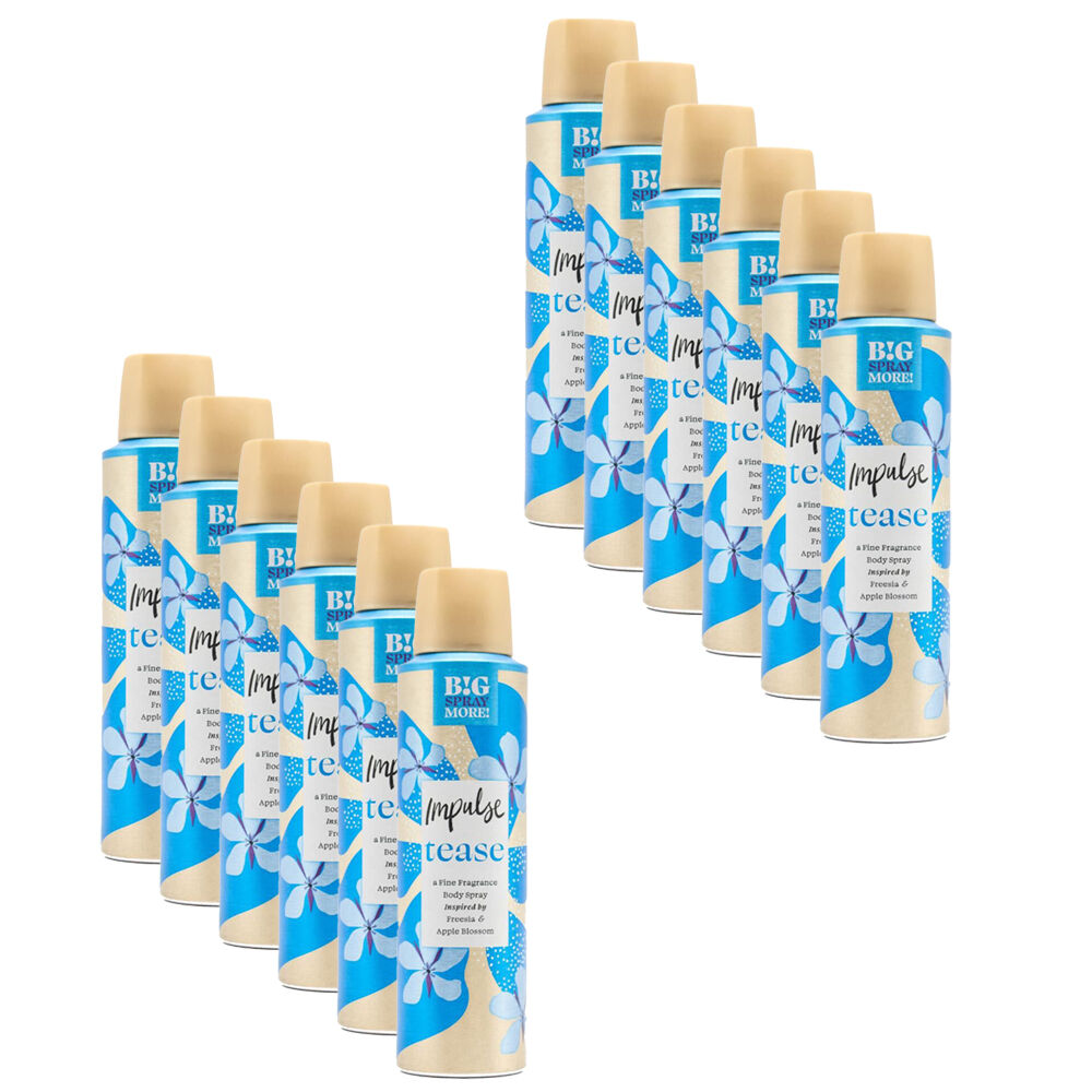 12PK Impulse Tease Inspired By Freesia And Apple Blossom Body Spray 150ml