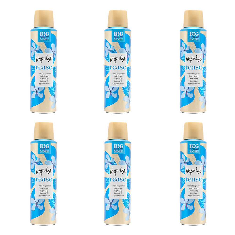 6PK Impulse Tease Inspired By Freesia And Apple Blossom Body Spray 150ml