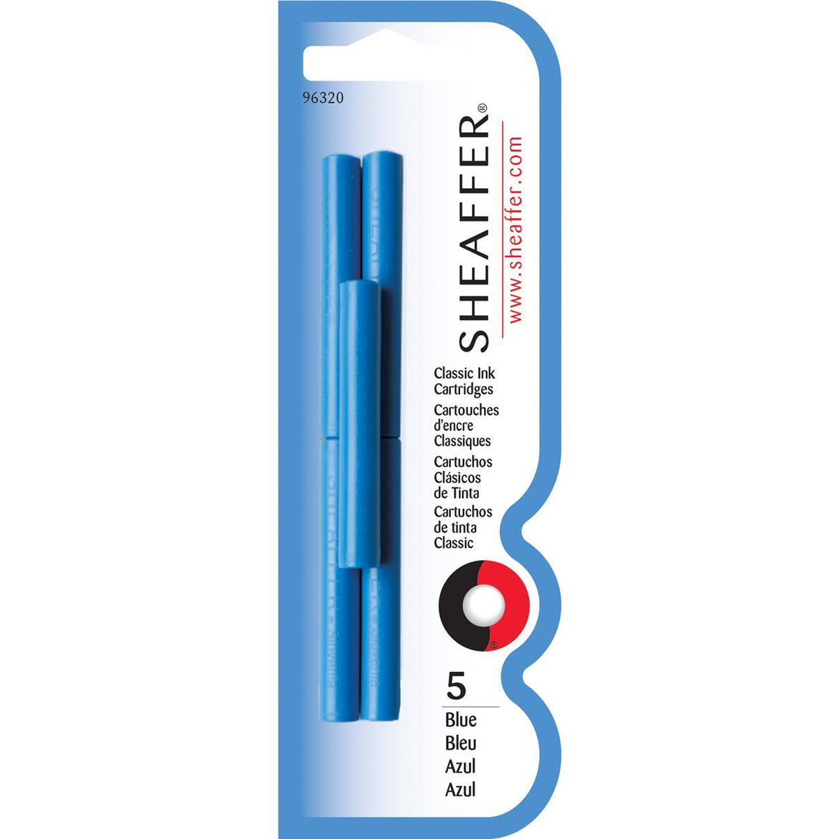 2x 5pc Sheaffer Skrip Fountain Pen Ink Cartridge Blue Blister