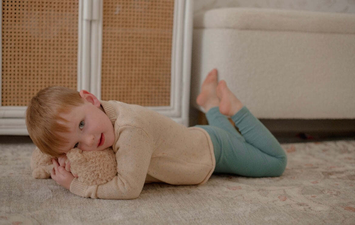 Ponchik Baby/Toddler Cotton Jumper Carmel Speckle Knit - Size 2 yr