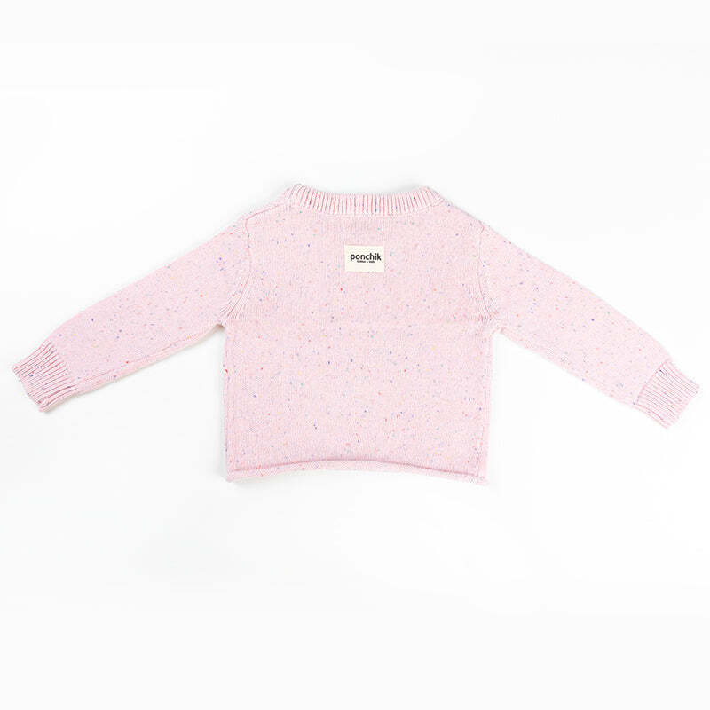 Ponchik Baby/Toddler Cotton Jumper Love Speckle Knit - Size 6-12m
