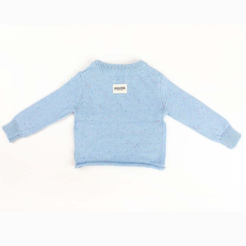 Ponchik Baby/Toddler Cotton Jumper Mist Speckle Knit - Size 12-18m