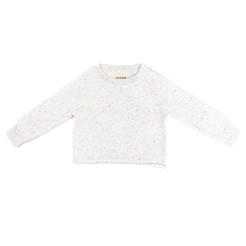 Ponchik Baby/Toddler Cotton Jumper Stardust Speckle Knit - Size 12-18m
