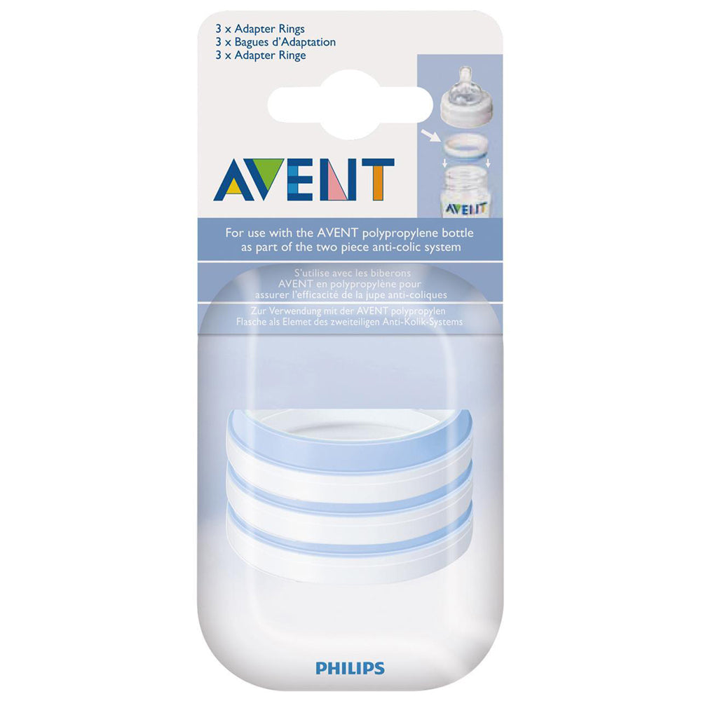 2x 3pc Philips Avent Classic Baby PP Bottle Adaptor Rings Replacement