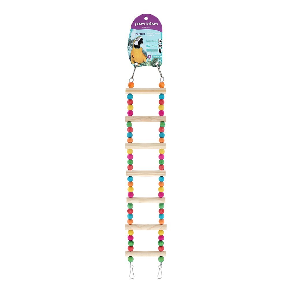 2PK Paws And Claws Parrot Wooden Ladder 54X10Cm