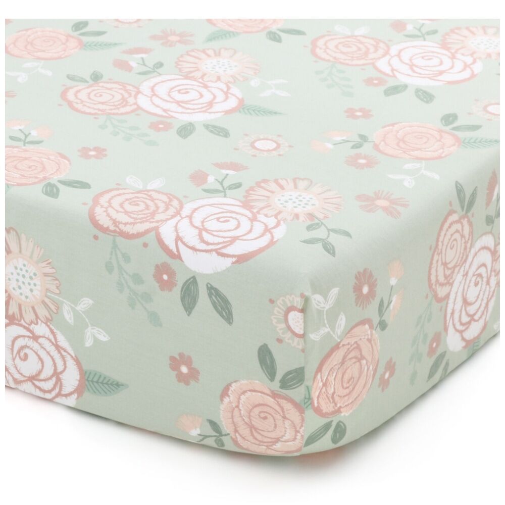 5pc The Peanutshell Cot Sheet Bundle Girl Cotton Fitted Sheets 135x77cm Pink